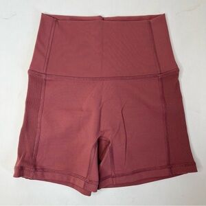 NEW AERIE Off Line Burgundy Shortie High Rise Stretchy Active Biker Shorts